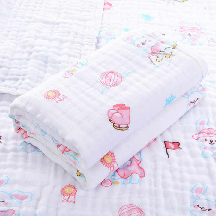 Quilt Warp Knitted Cotton -بطانية أطفال سريعة الجفاف