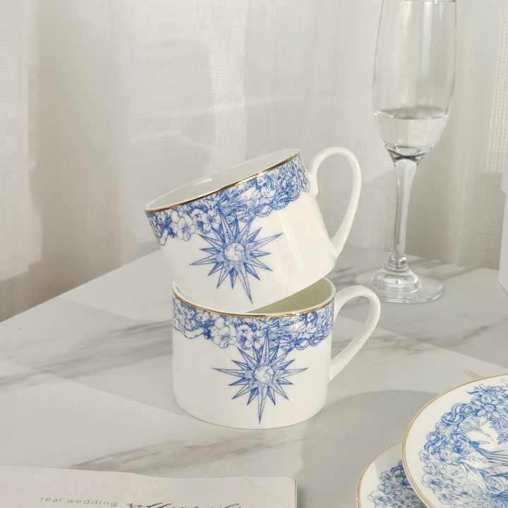 Gift Box Cup and Saucer Set- Ceramic Coffee Set from the Series