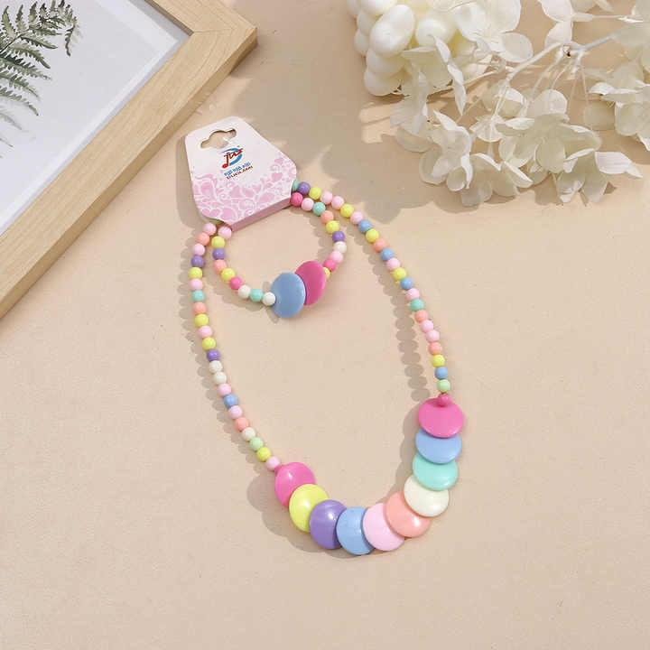 Cartoon Flowers Girls Toy Jewelry Set-مجموعة مجوهرات