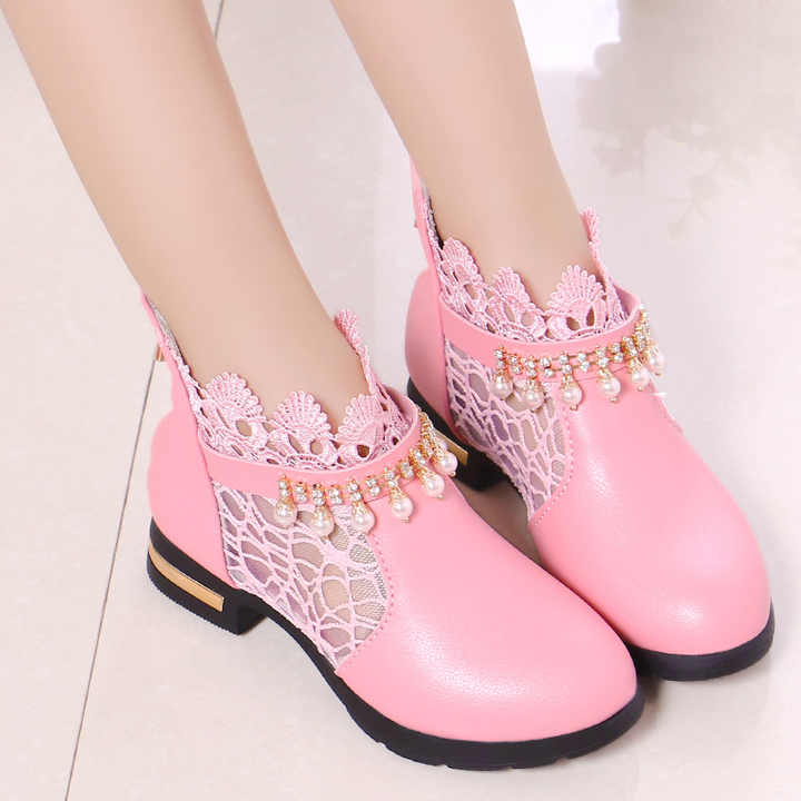 Girls' artificial lace boots