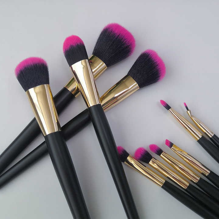 Makeup Brush Set مجموعة فرش مكياج نباتية، فرشاة أساس تجميلية