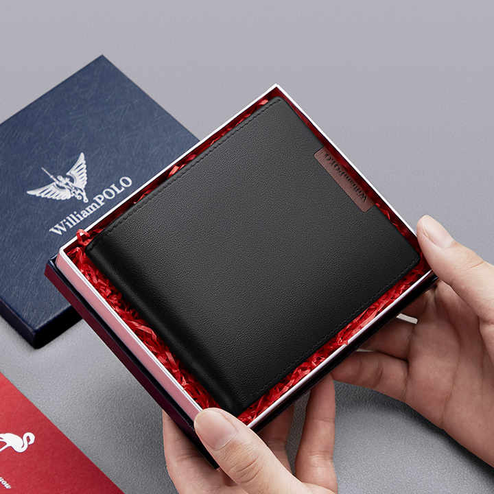 2021 New Vintage Men's Small Wallet High Quality Black
