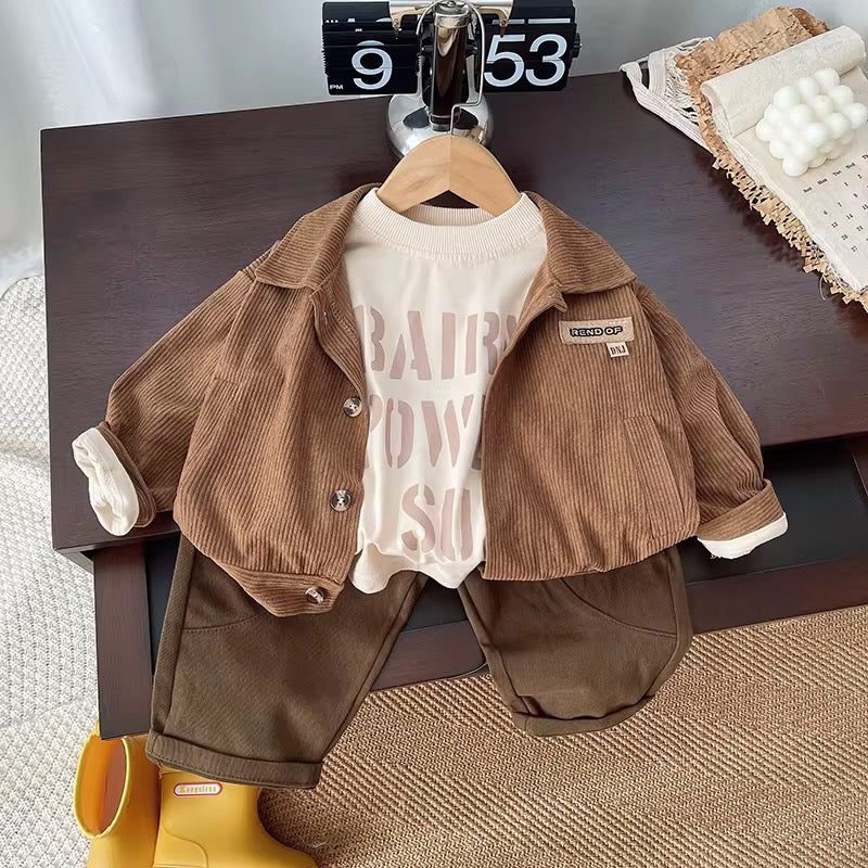 بنطلون اولاد طقم قميص وبنطلون وجاكيت