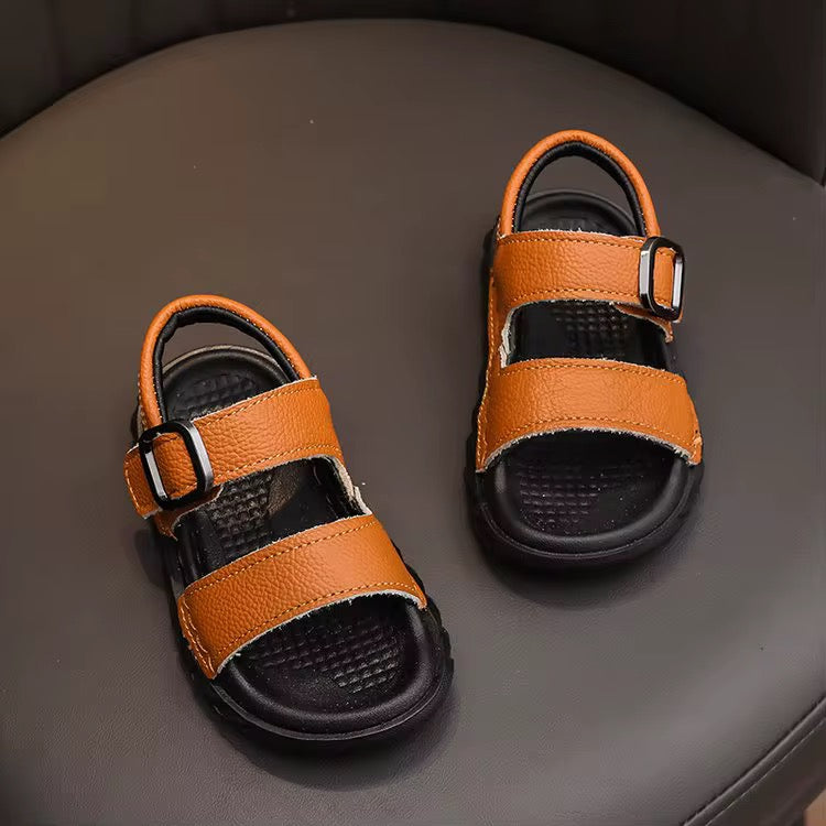 Genuine leather children's sandals