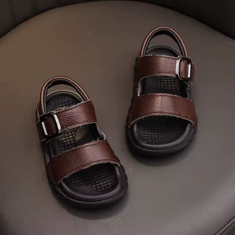 Genuine leather children's sandals