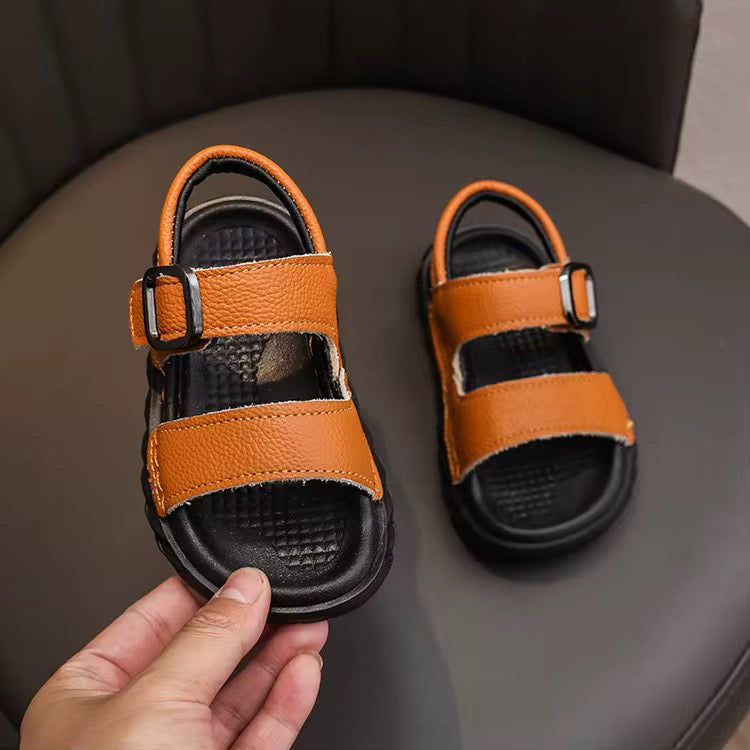 Genuine leather children's sandals