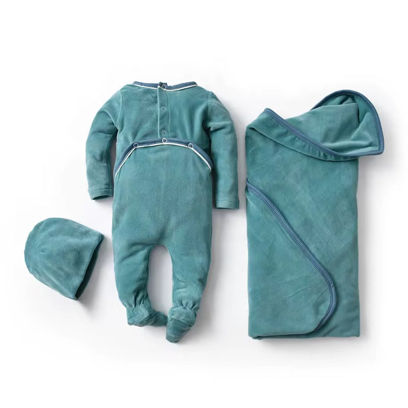OEM & ODM for Newborn Baby Girls Boys Pajama Set Newborn Clothesبتصميم حسب الطلب من مصنع المعدات الأصلي وصانع التصاميم الأصلية بدلة نوم من الصوف للشتاء للأطفال حديثي الولادة من البنات والأولاد طقم بيجامة ملابس حديثي الولادة
