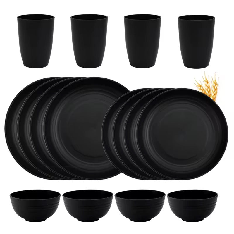 Household Disposable Round Wheat Dinner Plates