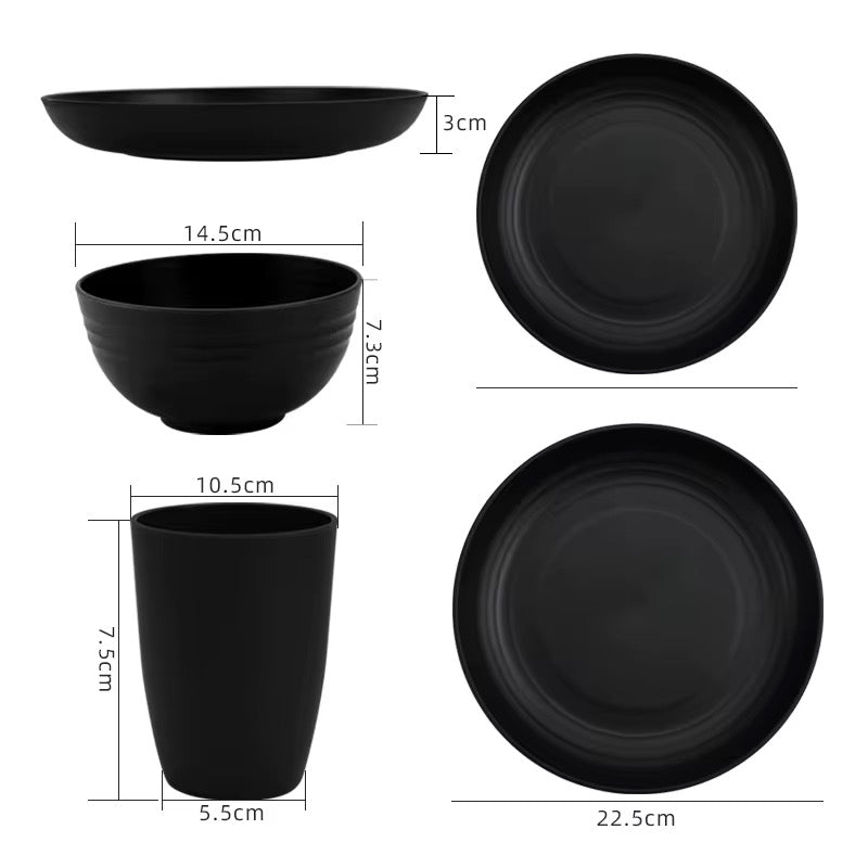 Household Disposable Round Wheat Dinner Plates