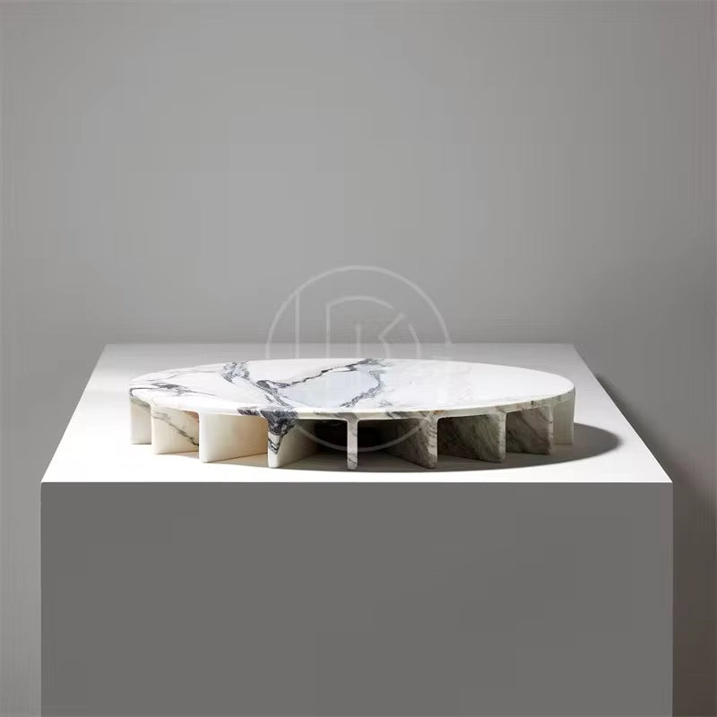 Calacatta coffee table teapots