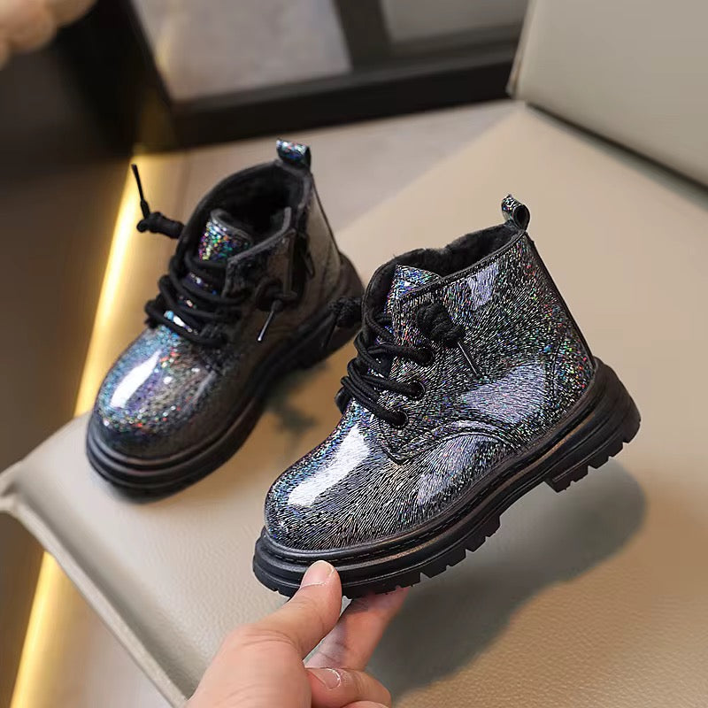 Girls' Shiny Neck Boots