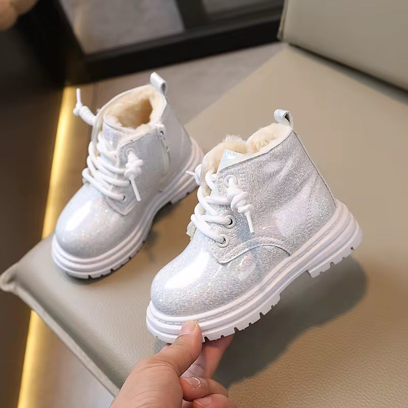 Girls' Shiny Neck Boots