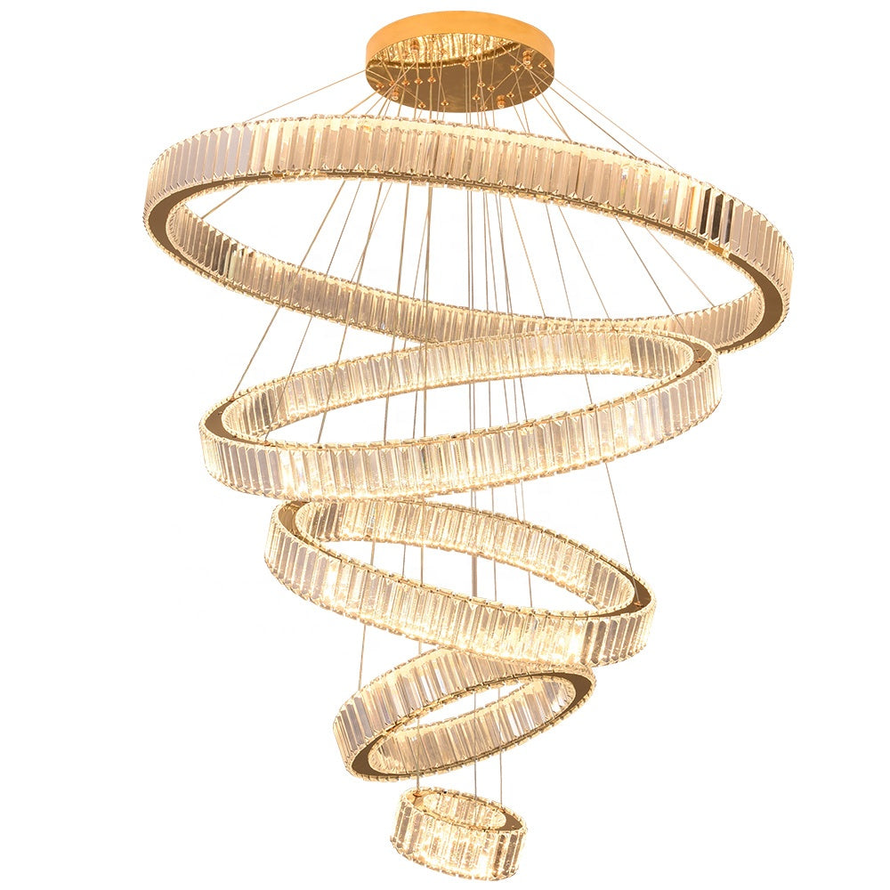 High-end crystal ring lamp
