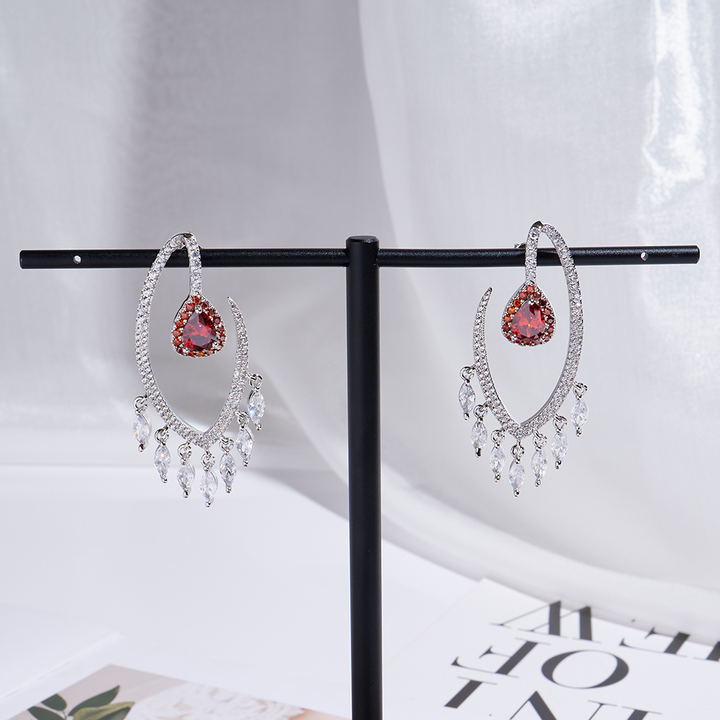 Combos Crystal Diamond-Dangle Earrings