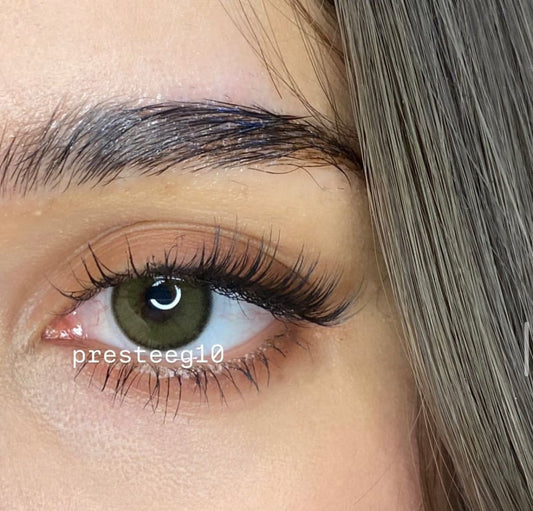 meem lenses\  Olive green عدسه