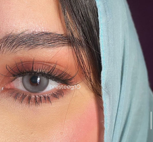 meem lenses\  jeweled gray عدسه