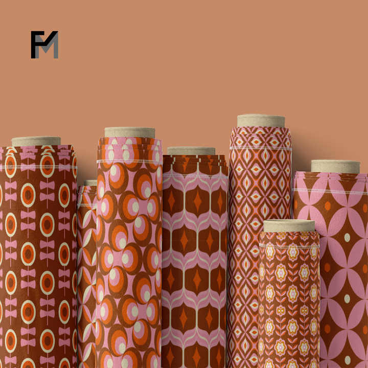 Wallpaper Style for Dress- قماش تانا ليبرتي ناعم من فاينمور ٢٠٢٥، تصميم هندسي