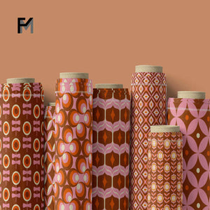 Wallpaper Style for Dress- قماش تانا ليبرتي ناعم من فاينمور ٢٠٢٥، تصميم هندسي
