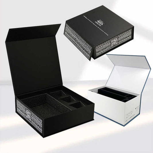 Desgin فاخر مصنوع يدويًا قلاب . Recyclable Hard Cardboard Gift Box