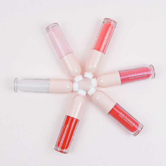 Shining Coating Lip Gloss Volumizing Glitter Lip Gloss Vegan Waterproof 