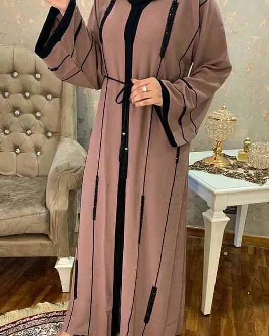 Dubai Abaya Beautiful Black Colour-عباية إسلامية