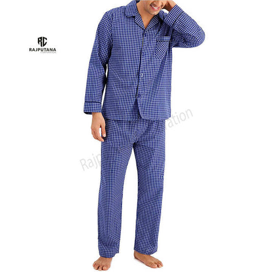 Men's Plaid Flannel Sleepwear Set | 