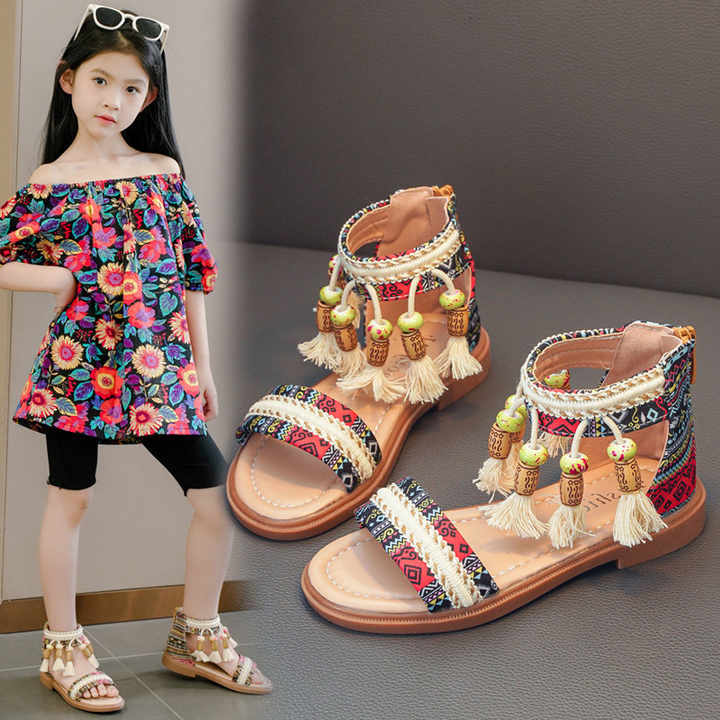 Summer shoes for girls with Chinese designs, fashion - children's sandals 