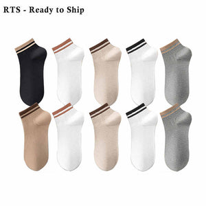 Women's Contrast Stripe Design-جوارب نسائية قصيرة
