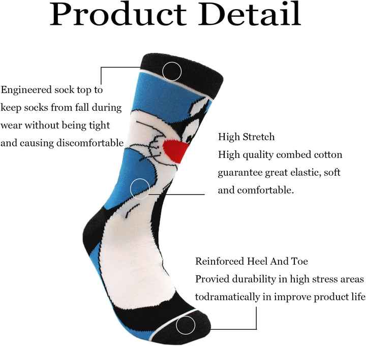 Funny Cartoon Socks for Men 