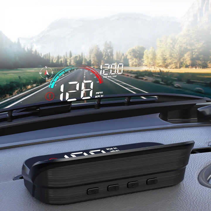 M22 Car Head-Up Display with Digital GPS Speedometer. 