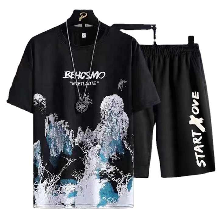 Men's short summer suit 