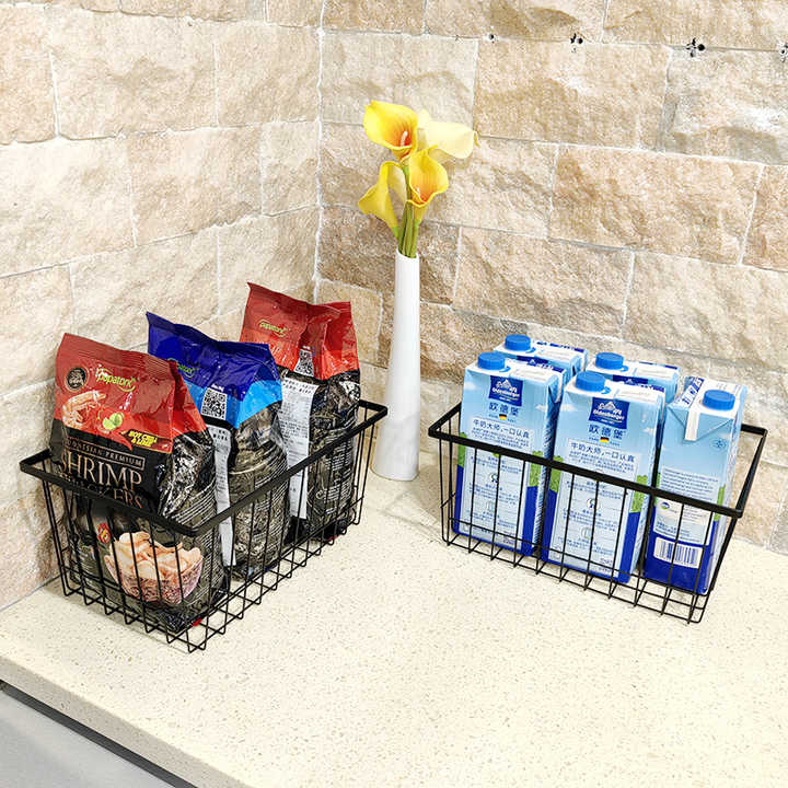 metal wire storage basket 
