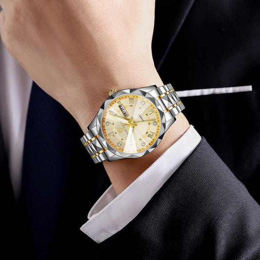 ساعات رجالية فاخرة مقاومة للماء بتقويم مضيء  -  Luxury men's watches waterproof luminous