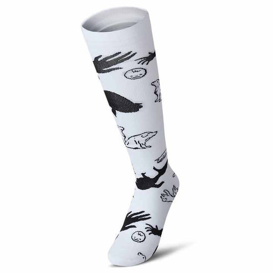 with Anti-Slip Feature and Animal Patternجوارب ضاغطة قابلة للتهوية بطول الركبة للممرضات في فصل