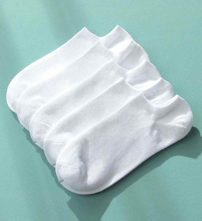 Women's white socks, easy to clean, odor-resistant and non-slip 