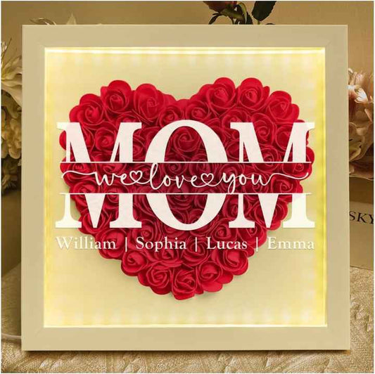 Birthday Gifts for Mum Friends Sisters- صندوق زهور LED أحمر مخصص مقاس