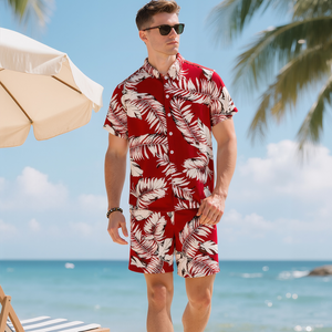 طقم قميص صيفي مطبوع بالزهور