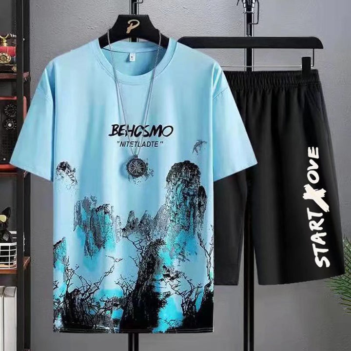 Men's short summer suit 