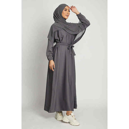 Plain Abaya with -عباية سادة