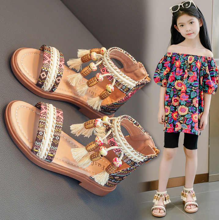 Summer shoes for girls with Chinese designs, fashion - children's sandals 
