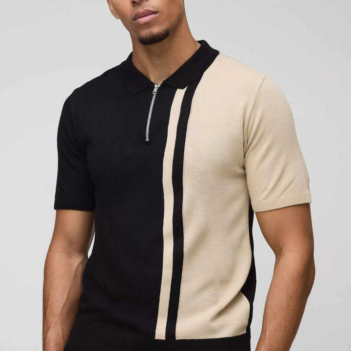 قميص بولو رجالي كاجوال . Men's casual plus size quick-dry polo