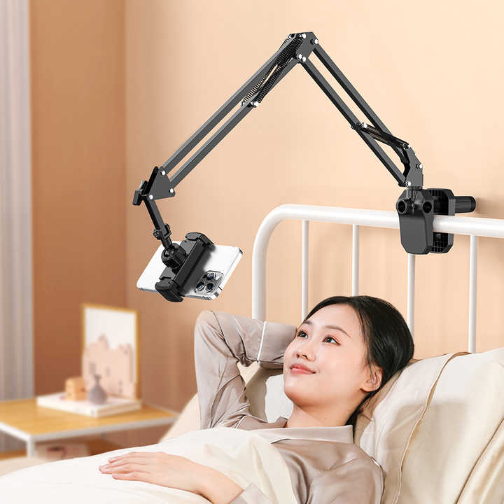 CT08 Portable Long Arm Adjustable Tablet Stand Holder for Tablet PC Cell Phone Holder 