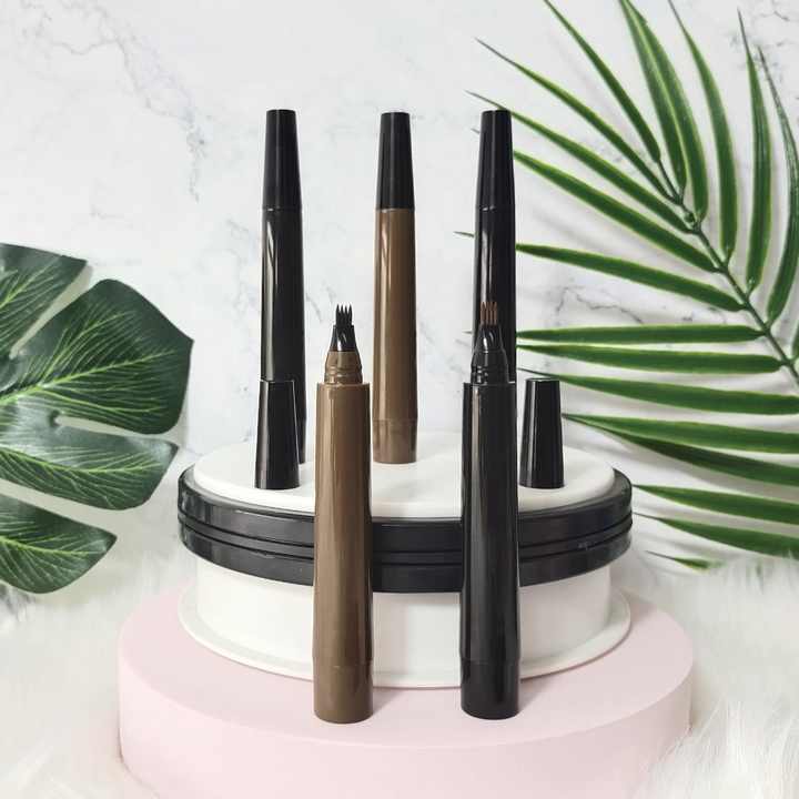 قلم حواجب 4 شوكة قلم وشم يدوم طويلاً مقاوم للماء 4 Prong Eyebrow Pen Long Lasting Waterproof