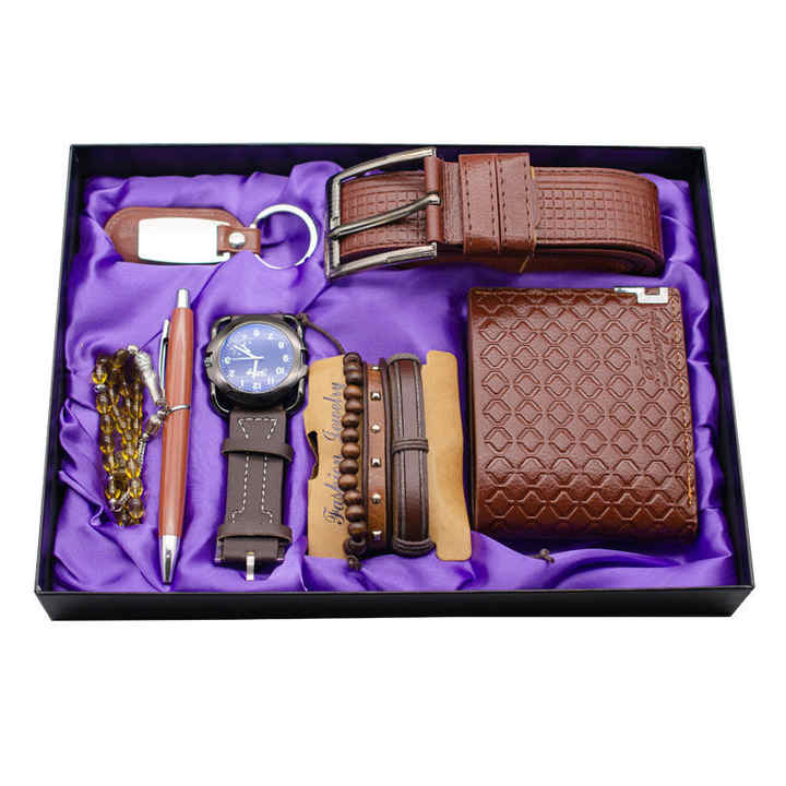 IStapromo Gifts Luxury Set of 7 Leather Sets Watch 