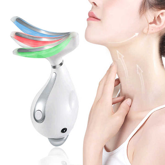 أداة تجميل الرقبة جهاز تدليك الرقبة الساخن للتجاعيد - Instrument Hot Ems Neck Massager Wrinkle