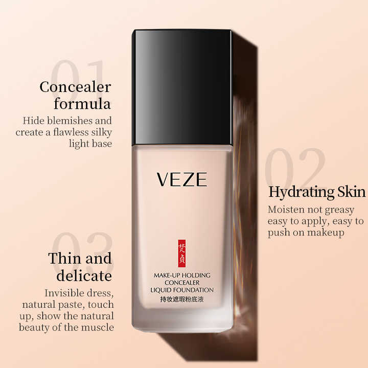 OEM VEZE Long Lasting Waterproof Sweatproof Foundation Concealer Lightweight Makeup Liquid Micro BB Cream 