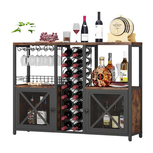 Modern Wooden Coffee Bar Cabinet Mini-خزانة قهوة خشبية