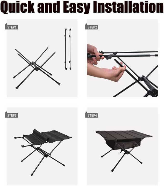 WOQI Wholesale Lightweight Aluminum Folding Camping Table 