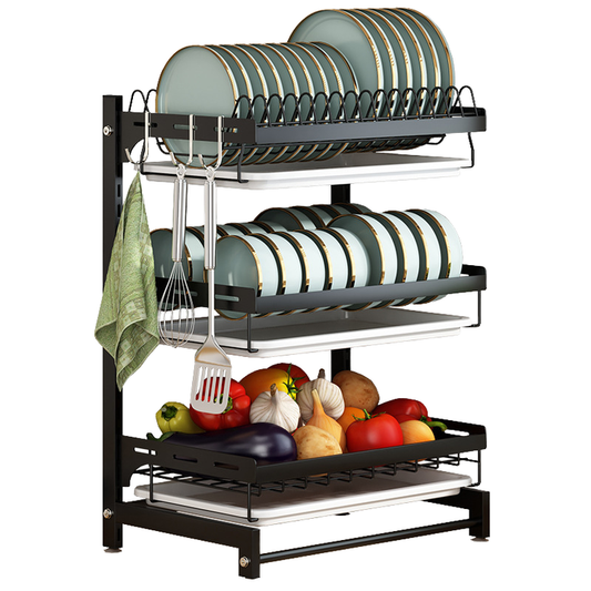 Classic Black Metal Utensil Wall Mounted Storage Rack Organizer Holder Stand Use in Style 