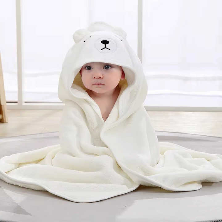 Baby Towel with Hooded Hooded Towel for Kids Girls Boys Sleeveless Coral Towel 